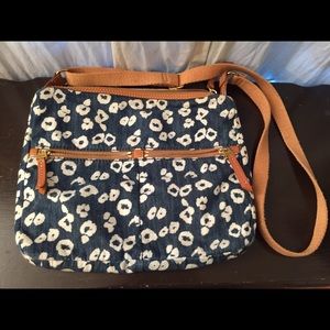 Fossil “Denim Leopard” print Purse